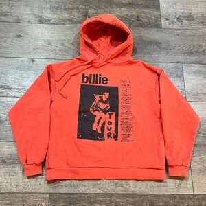 Billie Eilish Happier Than Ever BE JUMPING Red Tour Hoodie - Adult Small